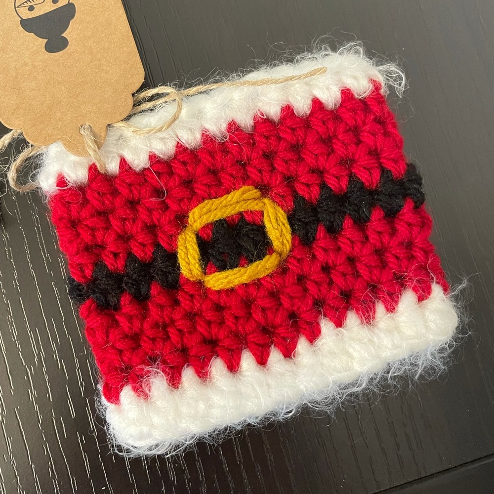 $10 SALE Handmade Single Crochet Can Cup Reusable Huggies Cozi Coffee Sleeve Tea - Picture 5 of 5